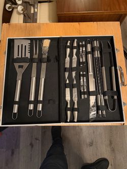 Sharper image barbecue set Stainless Steel