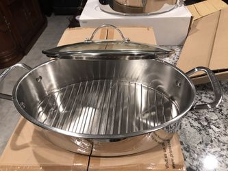 Princess HouseClassic 5qt oval roaster with lid and rack