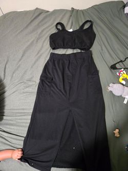 Skirt and shirt outfit