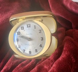 Vintage Westclox Travel Ben 7 Jewels Windup Alarm Clock
