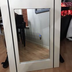 Farmhouse inspired Hardwood Mirror