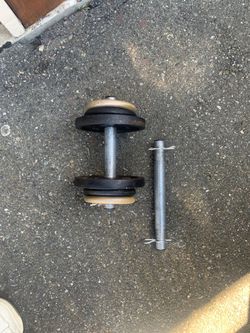 Dumbbells Adjustable Metal handles x2 / 2 - 6 Plates