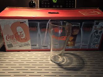 Coca Cola Bell Glasses Set Of 10 - 16 Oz 