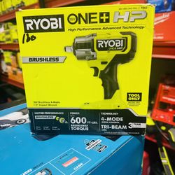RYOBI ONE+ HP 18V Brushless Cordless 4-Mode 1/2 in. Impact Wrench (Tool Only)