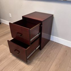 Solid Wood Two Drawer Office Storage File Cabinet - Letter or Legal