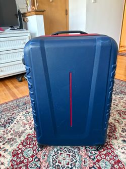 Nautica Hard Shell Rolling Suitcase Navy Blue Large
