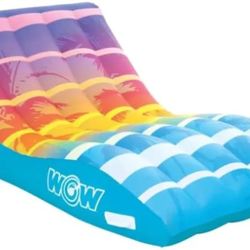 Wow Sports Sunset Chaise Lounge Inflatable Pool and Beach Chair
