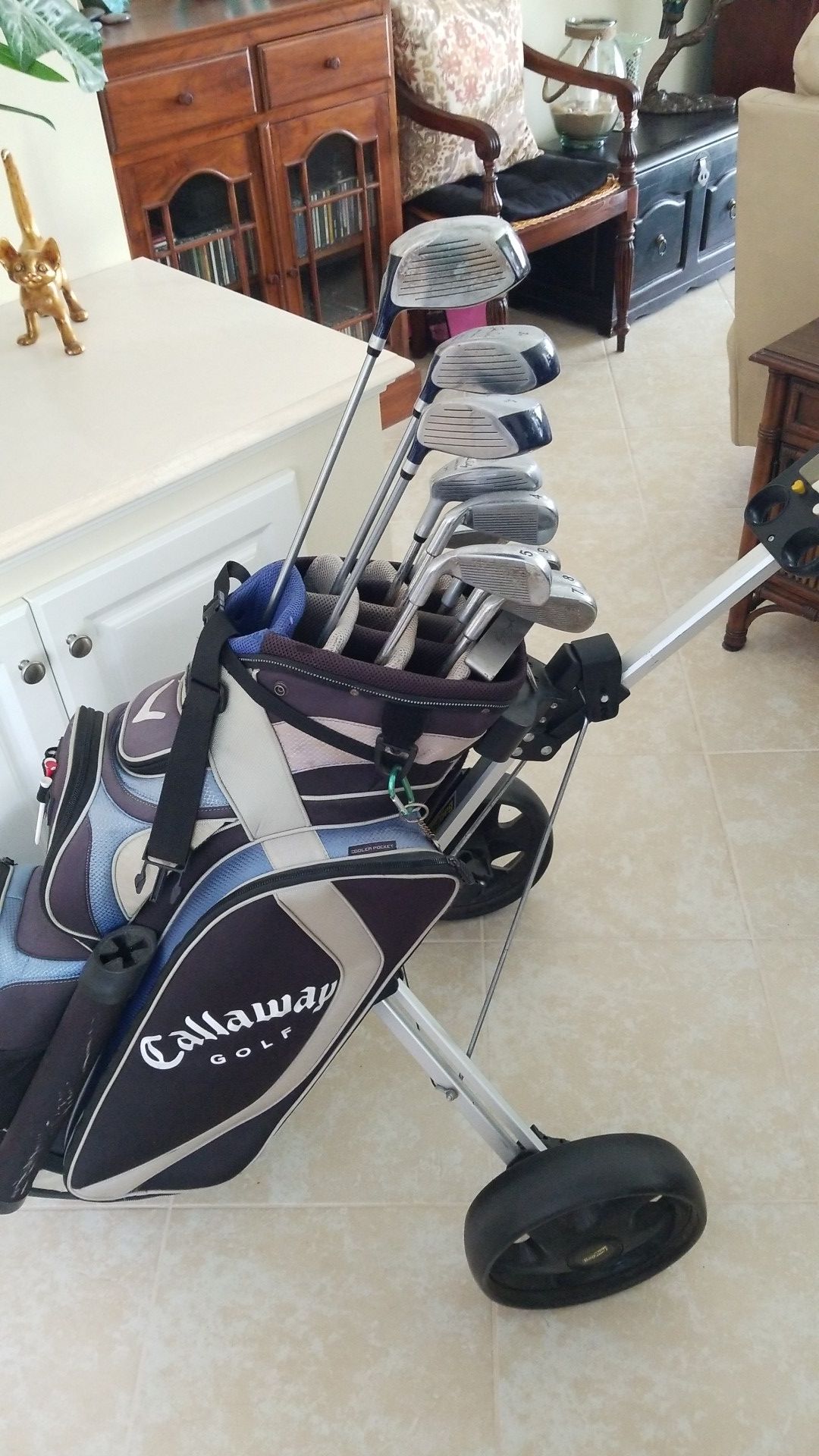 Callaway golf bag with John Daly clubs