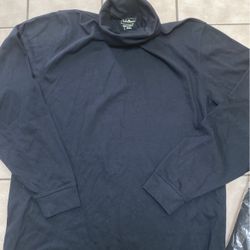 LL Bean Large/tall Mens Black Turtlenecks