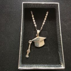 Silver Mortarboard Pendant & Necklace