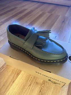 Dr. Martens Adrian Loafers Khaki Green Size 8
