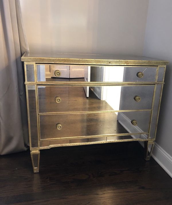 Z Gallerie Borghese Mirrored 3 Drawer Chest For Sale In Chicago Il Offerup