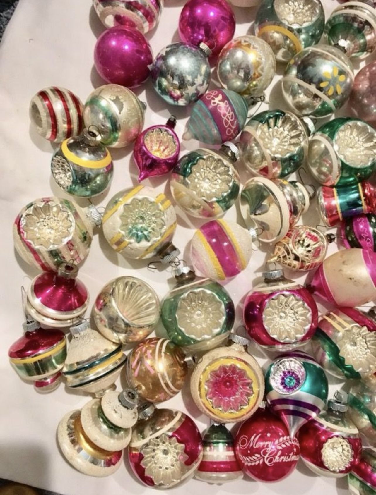 Vintage Christmas Ornament Glass Bulbs