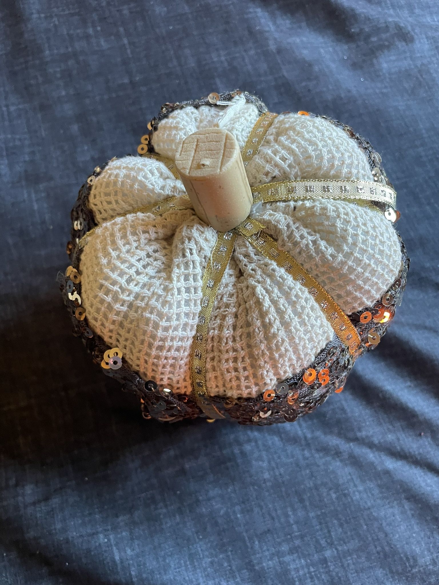 Small Handmade shabby chic Pumpkin