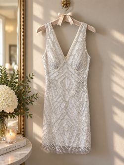Aidan Mattox Embellished Cocktail Dress