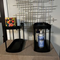 New Set Of 2  Plastic Shelf Slider Organizer