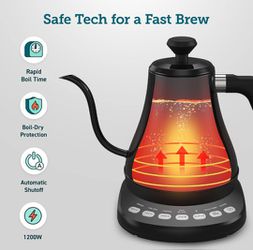 COSORI Electric Gooseneck Kettle Smart Bluetooth with Variable Temperature  Control, Pour Over Coffee Kettle & Tea Kettle, Stainless Steel for Sale in  Redmond, WA - OfferUp