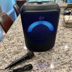 NEW Portable Wireless Karaoke Machine W/ Mic, Multiple Color Modes, Bass Boost, Tweeter, Splash Resistant !