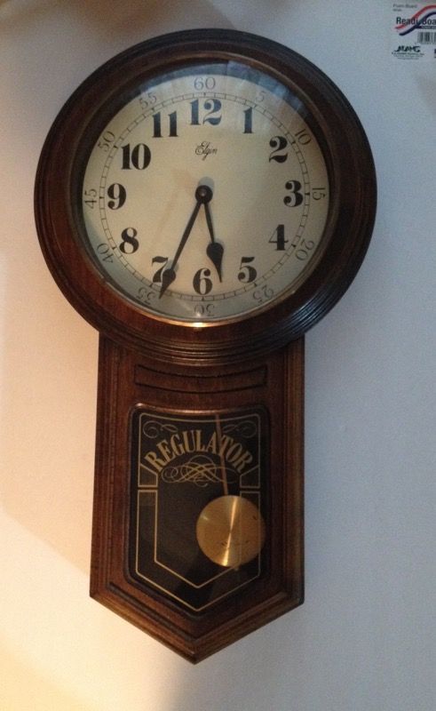 Vintage Elgin Regulator wall clock