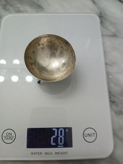 Vintage footed silver bowl or salt cellar