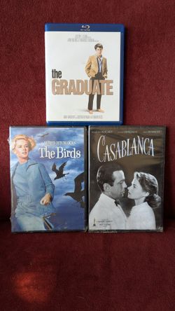 The Graduate, The Birds, Casablanca DVDs