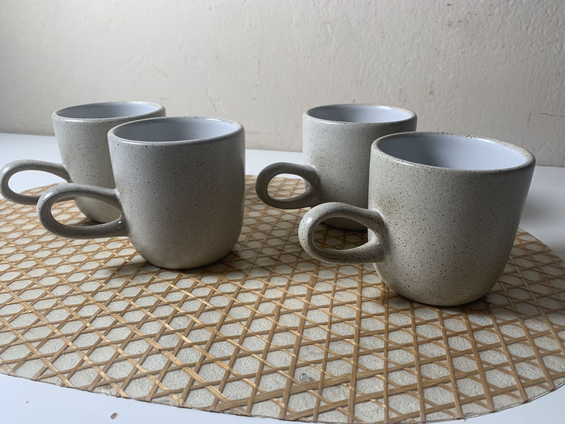 RARE Vintage Heath Ceramics Low Handled Studio Mug Cup Beige Brown Speckle &Sand