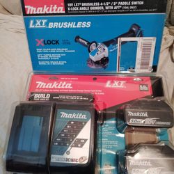 Makita Angle Grinder And Kit Battery 