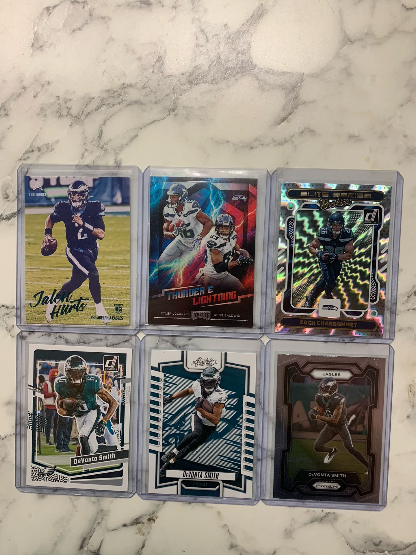 Philly Eagles Panini 2018, 2020, 2023 (6) Card Lot