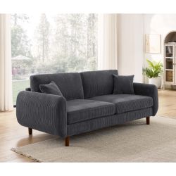 Almost New Dark Grey 84.5 Inches  Couch Sofa