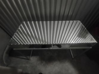Glass mirror table