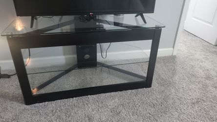 Glass tv stand