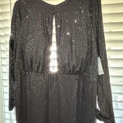 Sequin maxi Dress/ Vestido De Lentejuelas Largo XL/ 1 x