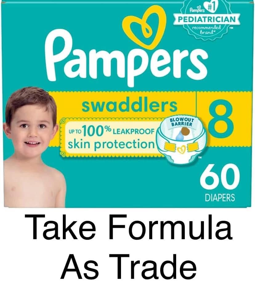 Pampers Size 8 Swaddlers Diapers Pañales 