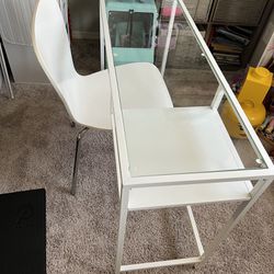IKEA Desk And Crate & Barrel Chair Bundle 
