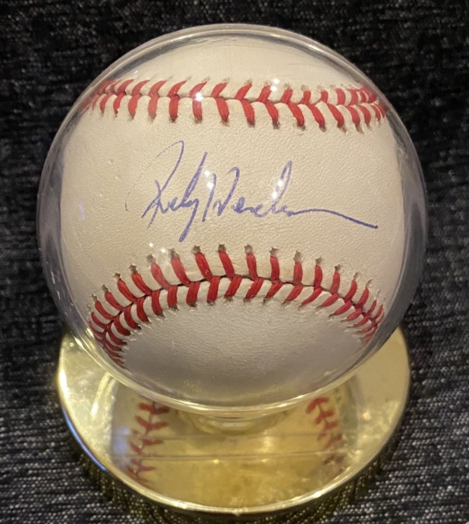 Rickey Henderson autographed baseball. No COA