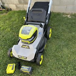 40V HP Brushless 21 in. Cordless Battery Walk Behind Multi-Blade Self-Propelled Mower - Battery & Charger