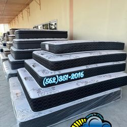 Full Size Deluxe Mattress And Boxspring Bed Set Cama Nueva 