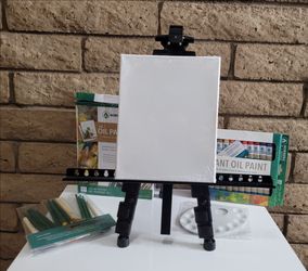 XXL Oil Paint Set & Height Adjustable Easel