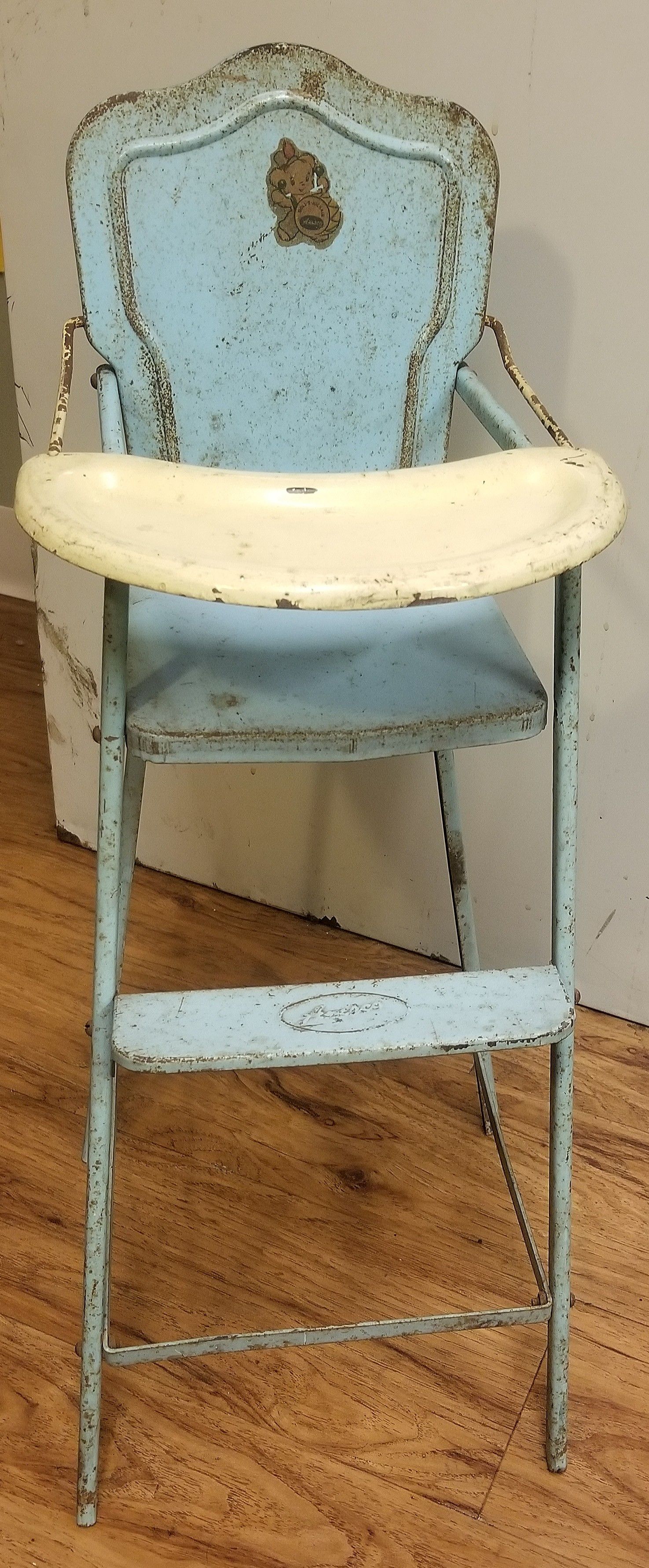 Antique metal doll high chair sales