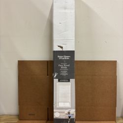 New 33” x 64” Faux Wood Blinds White 