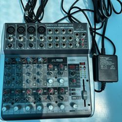 Behringer Xenyx QX1202USB Powered Mixer With Power Supply And Audio Cable Adapter