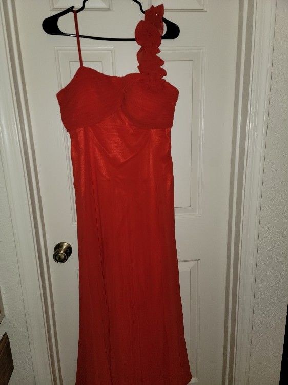 Red Brides Maid Dresses/adult Size 12,teen Size L,child Size 12