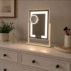 Led Hollywood Vanity Mirror with magnetic Magnifying Mirror