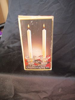  Vetrena Diamond Borgonovo Crystal Cander Holder Made  In  Italy 