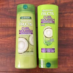 Garnier Fructis CURL Nourish Sulfate Free Moisturizing Shampoo And Conditioner: For All CURL Types 12.5 oz Each (2 For $5)