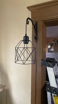 black metal geometric cage pendant light hanging