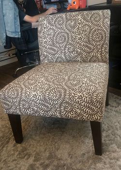 Modern Upholstered Accent Chair with Floral Pattern