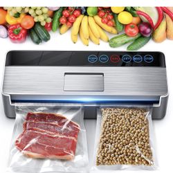 Vacuum Sealer Machine, Full Automatic Food Sealer (95Kpa), vacuum sealers bags for food Air Sealing System for Food Sealer Dry, Moist Food Preservatio