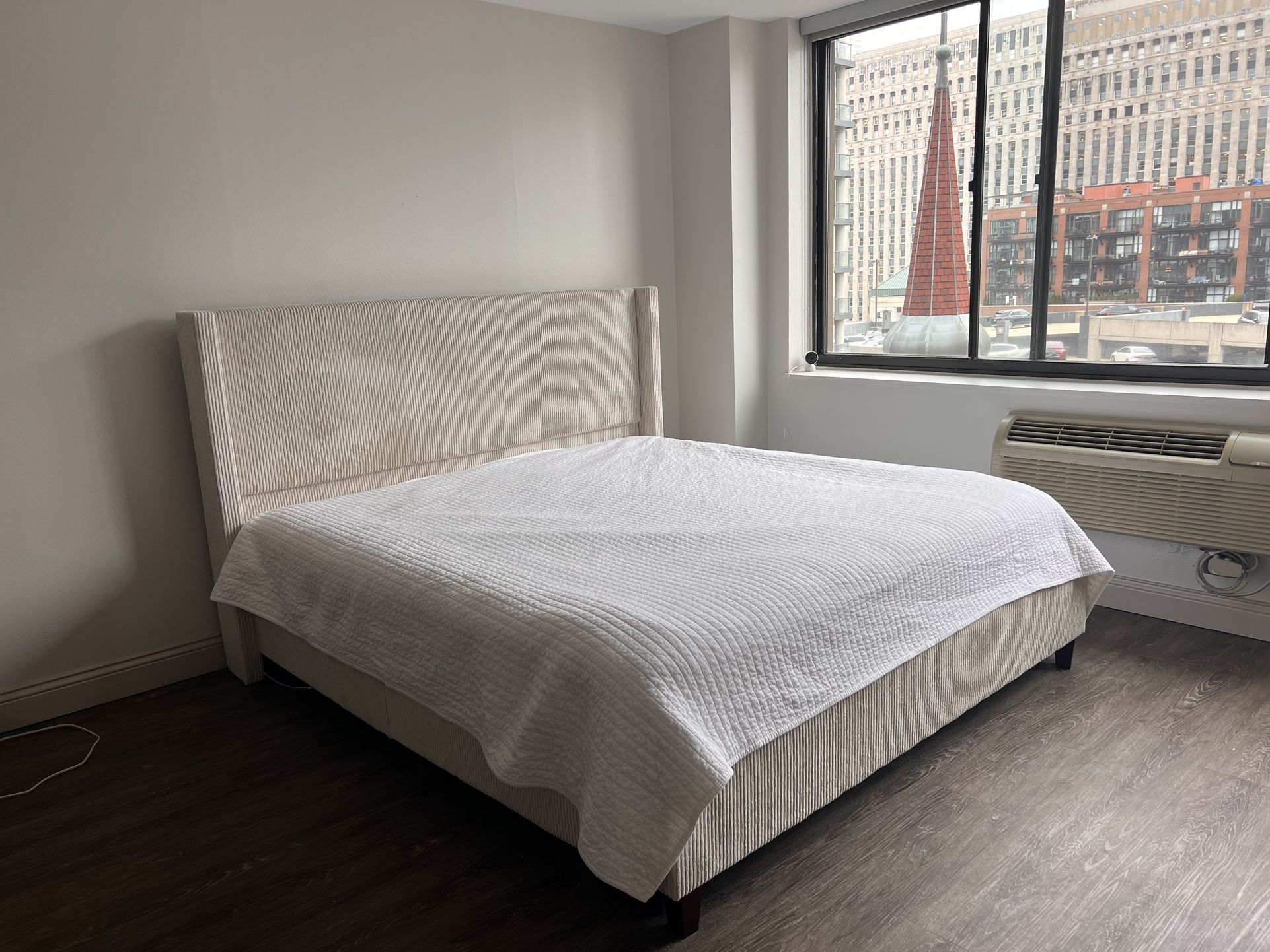 FREE King Bed Frame W Mattress And Sheets 