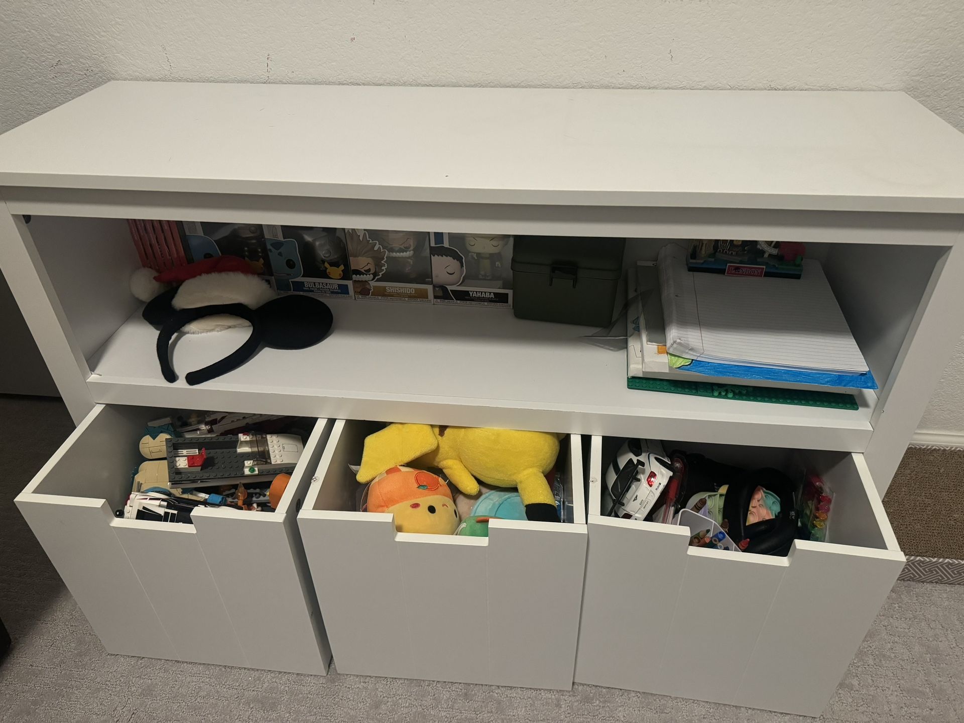 White Toy Organizer With Bins